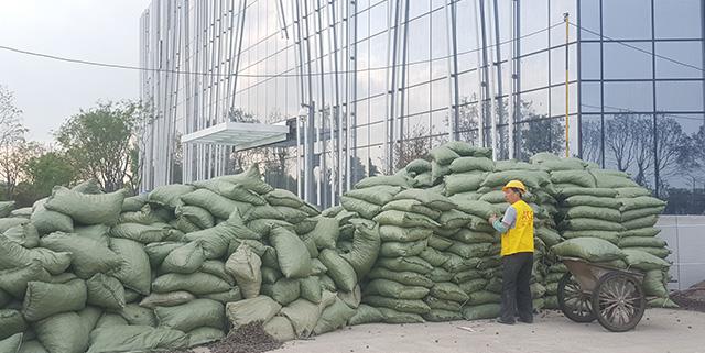 杭州臨安區青山湖大酒店園林綠化陶粒